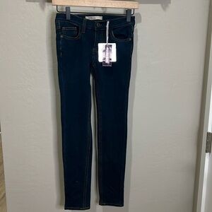 Vigoss Jean Girls Skinny Adjustable Waist Blue Comfy Knit Denim Slim Vintage